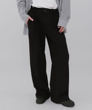  ローライズバギーフレアスラックス