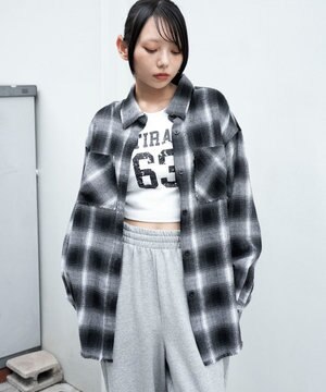  チェックBIGネルシャツ