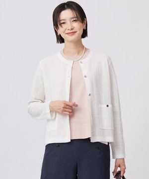 【洗える】WINDY JACKET ニット ジャケット