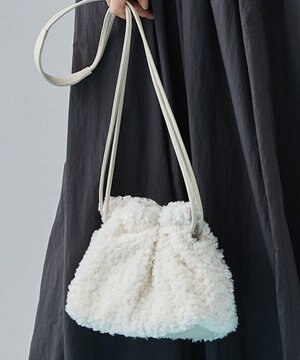 ボア巾着 バッグ