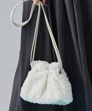 ボア巾着 バッグ