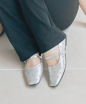  【Bridget Birkin】ドットビジューメリージェーンシューズ