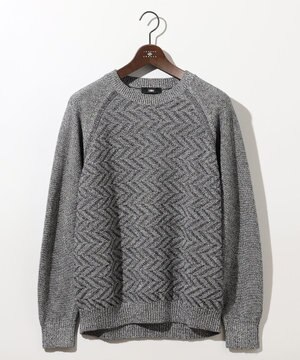  【和紙使用エコ素材/日本素材/軽量/通気性/速乾性】和紙ムリネ ニット クルーネック ニット