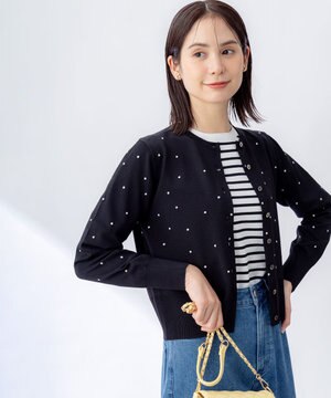  【WEB限定】ドットニット カーディガン
