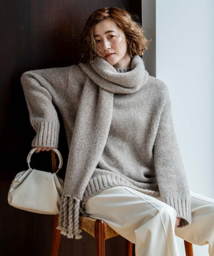 ベビーアルパカ ビッグシルエット ニット