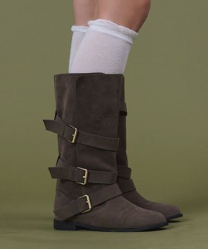  スウェードベルトブーツ