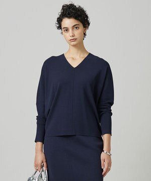  【洗える】 クロスコンビ Vネックプルオーバー