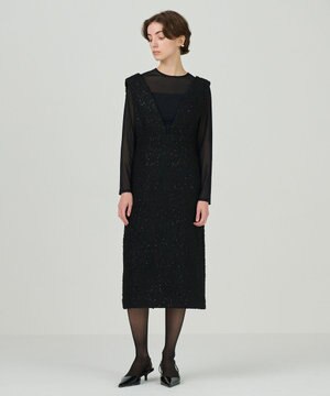  ツイードタイトジャンパースカート