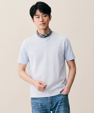 【キングサイズ・オーガニックコットン使用・日本製・26SS新色】JOEコットンサッカークルーネック Tシャツ