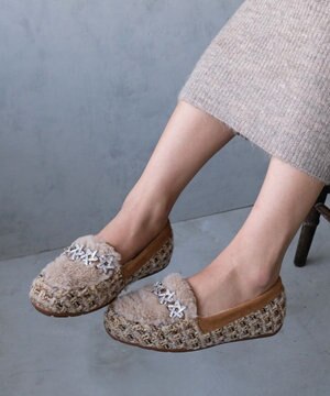  【Bridget Birkin】ラインスタームートンシューズ