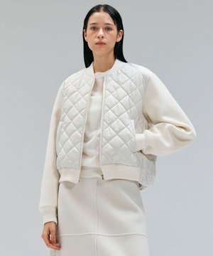 【GISELe 10月号掲載】DOVER / 異素材ウールキルティングブルゾン