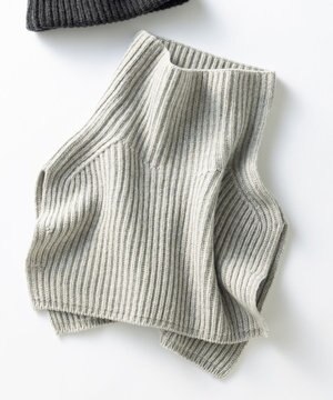  【洗える】カシミヤブレンド ニット ネックウォーマー