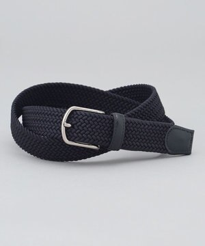  【ビジカジ兼用】ゴムメッシュ レザーコンビベルト