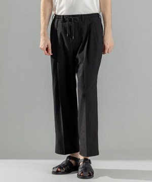  新素材【通気性/ストレッチ】トリコサッカーストレッチ ドロスト付ワイドパンツ / BAILEY CONVERTIBLE