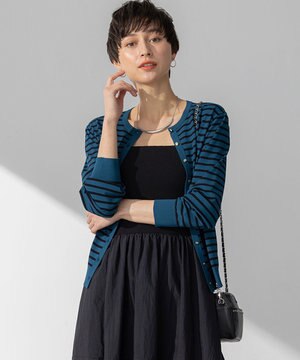  【洗える】レーヨンポリエステルストレッチ カーディガン