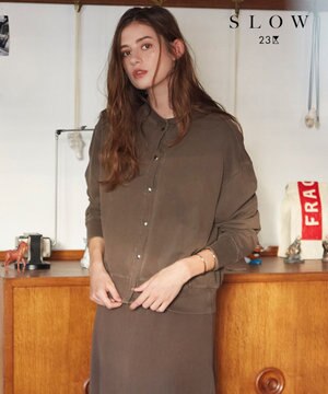 【SLOW】ヴィンテージテリー スナップドット ブルゾン