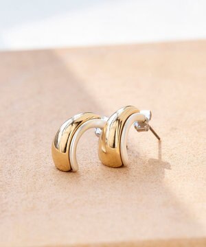  メタルコンビラインピアス