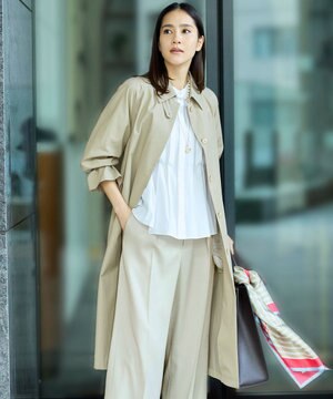  【春の必需品・オンオフ使える】コットンナイロンバルカラー コート