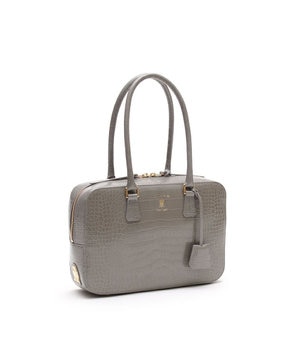  【牛革】クロコ型押し ボストン28cm