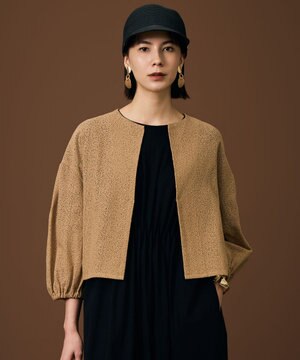  テクスチャージャージーレーシー カーディガン