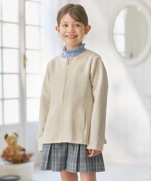 【110-140㎝】フラワーキルト パーカー