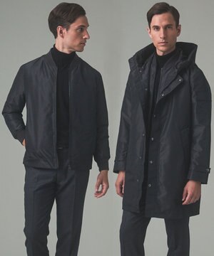 MA-1ダウンブルゾン付【仕事で着用可】ミリタリー 3WAYフーデットパーカー