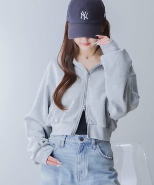  ショートZIPパーカー