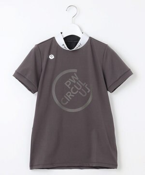  【WOMEN】【ストレッチ / UVケア】バックメッシュロゴ モックネック シャツ ゴルフウェア レディース