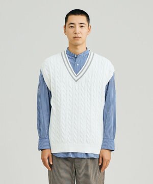  【UNISEX】チルデンニット ベスト