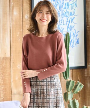  【洗える】ドルマンスリーブ ニット