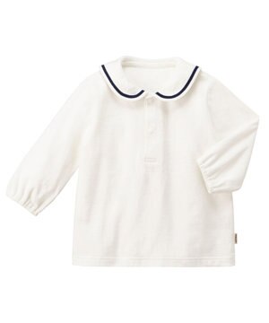  【70-100cm】 セーラーカラー 長袖Tシャツ
