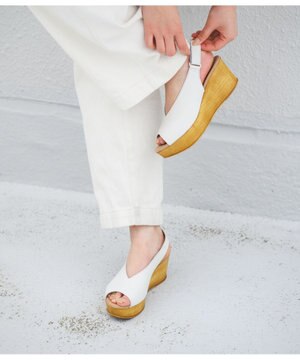  【BONTRE/ボントレ】ウッド調ウェッジサンダル/90502-RS