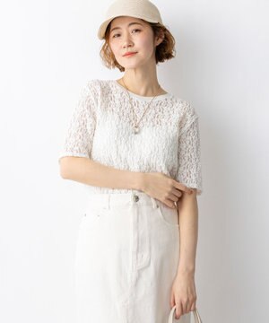  【先行予約】リンクルレースジャージー 5分袖 TEE