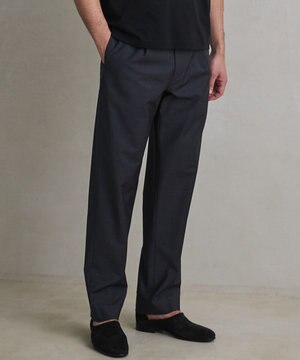  カジュアルセットアップ対応【洗える/ストレッチ】YUNSA リラックストラウザーズ