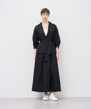 メモリータフタ フレアスカート