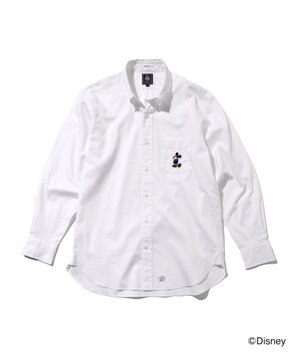  【DISNEY COLLECTION】【UNISEX】ピンオックス シャツ/ B.D. / ミッキーマウス
