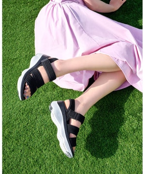  【洗える】プラットフォームサンダル