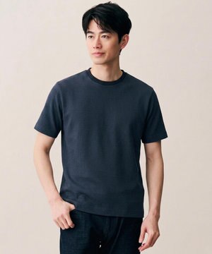  【オーガニックコットン使用・MADE IN JAPAN】千鳥ジャカード Tシャツ