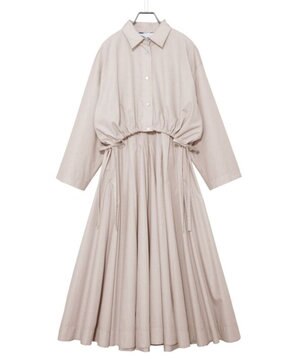 【洗える】Long Shirt Dress ロングシャツドレス