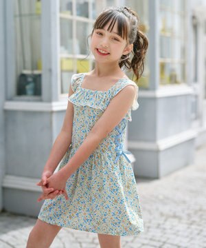  【UVカット】【SS-Lサイズ】トロピカルフラワー スイムウェア(ワンピース)