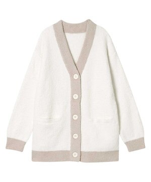  カラーブロッキング カーディガン