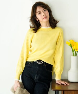  【WEB・一部店舗限定】ダブルカラー ニット