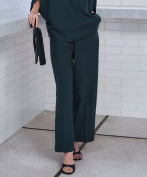  【新色追加・UVケア・接触冷感・速乾・防シワ・洗える】 FluidBackSatin  ワイドパンツ