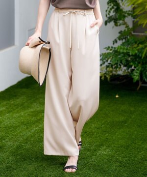  ベルトセットイージー ワイドパンツ