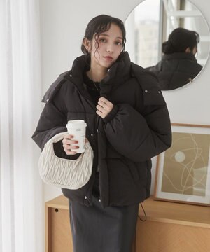  【2WAYフード取り外し可能/あったかい】２WAYパディングブルゾン