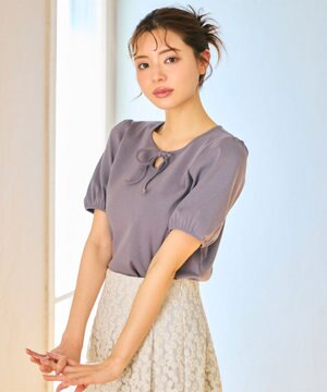  リボンアクセント Ｔシャツ