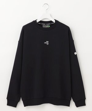  【UNISEX】アスレジャー 裏毛 バックプリント クルーネック スウェット