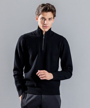  【WEB限定】ヴィスコースリンクス　ハーフジップニット