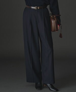  【滝沢眞規子さん着用/VERY掲載/洗える】TWビエラ タック ワイド パンツ