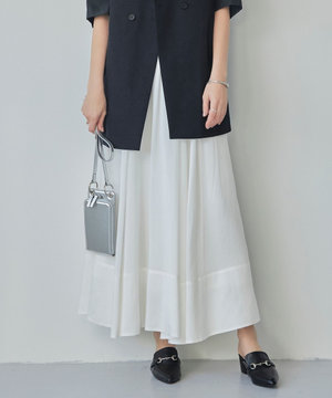  【洗える】レーヨンシルクローン フレアスカート